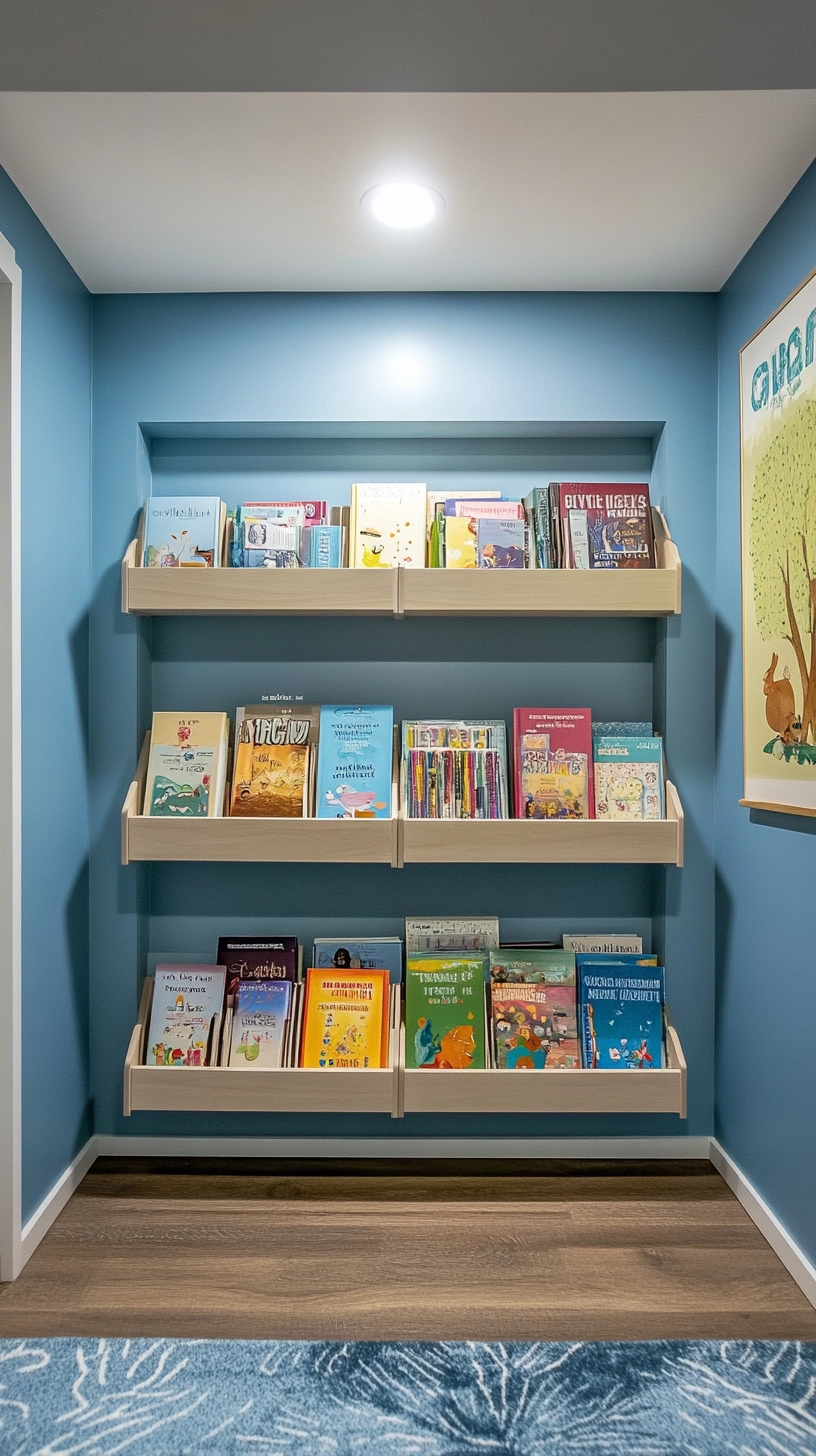 floating bookshelves nursery 68