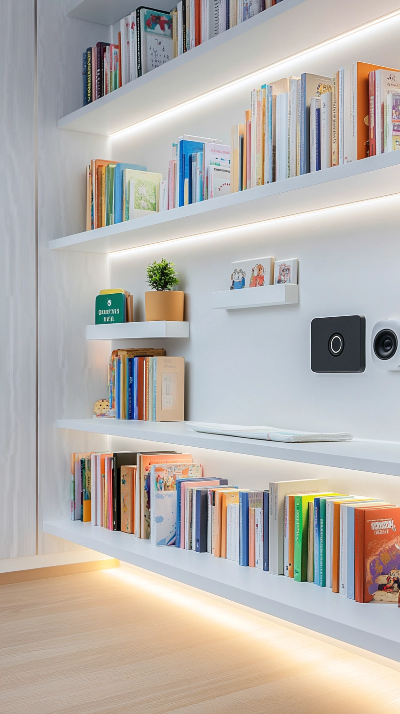 floating bookshelves nursery 74
