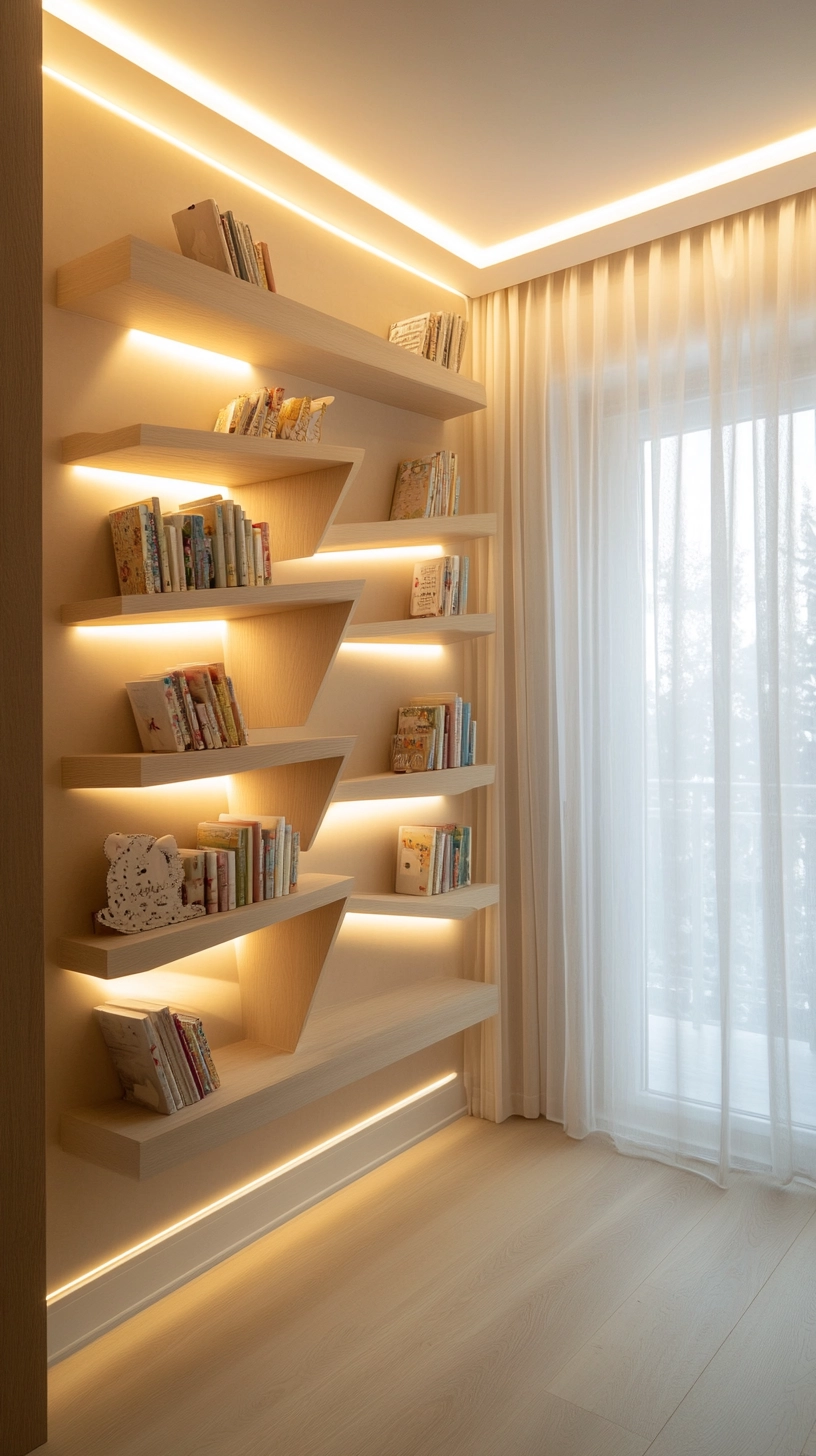 floating bookshelves nursery 8