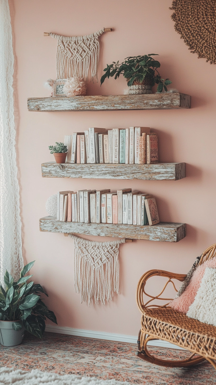 floating bookshelves nursery 9