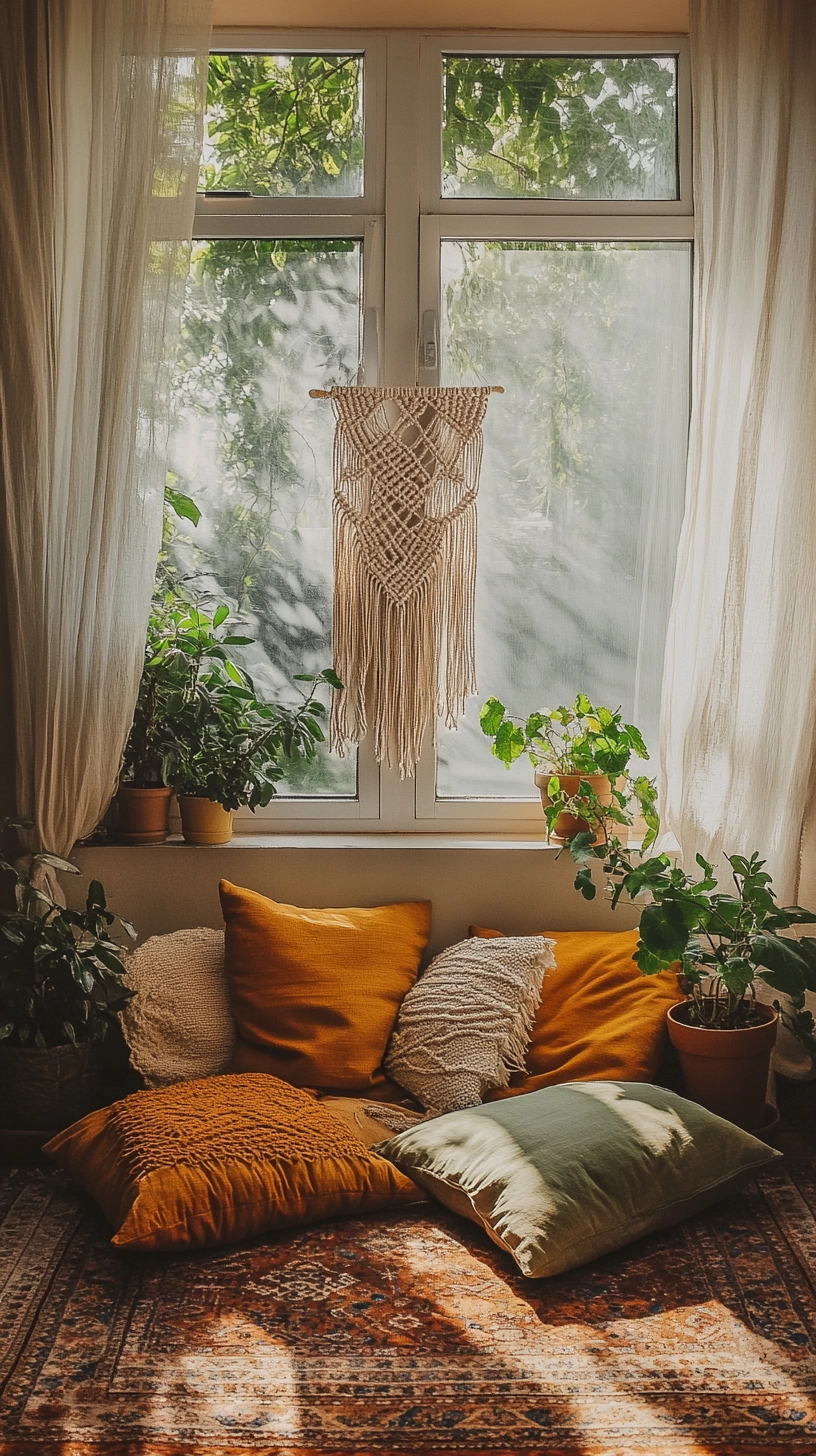 floor pillows reading nook 1