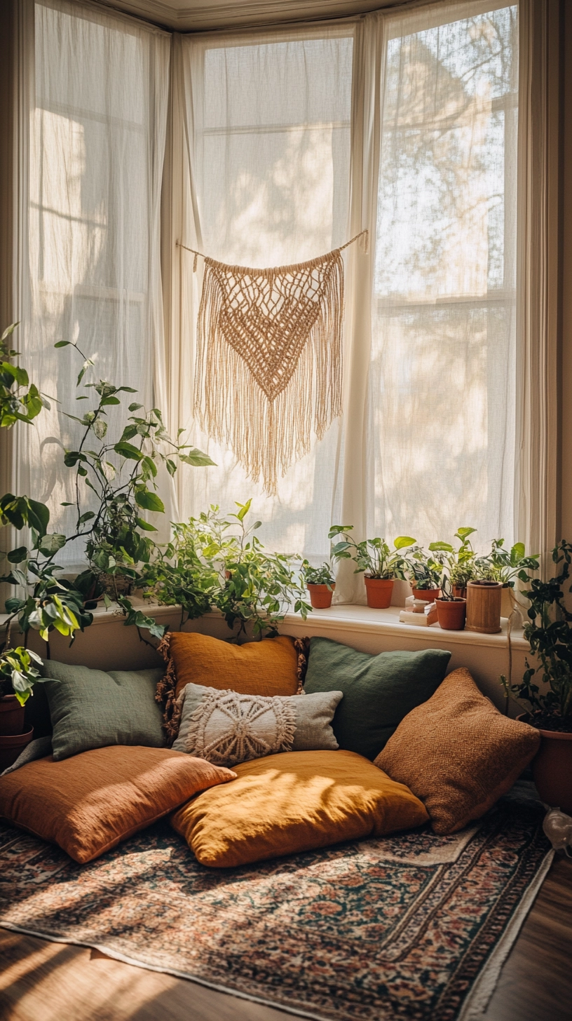floor pillows reading nook 2