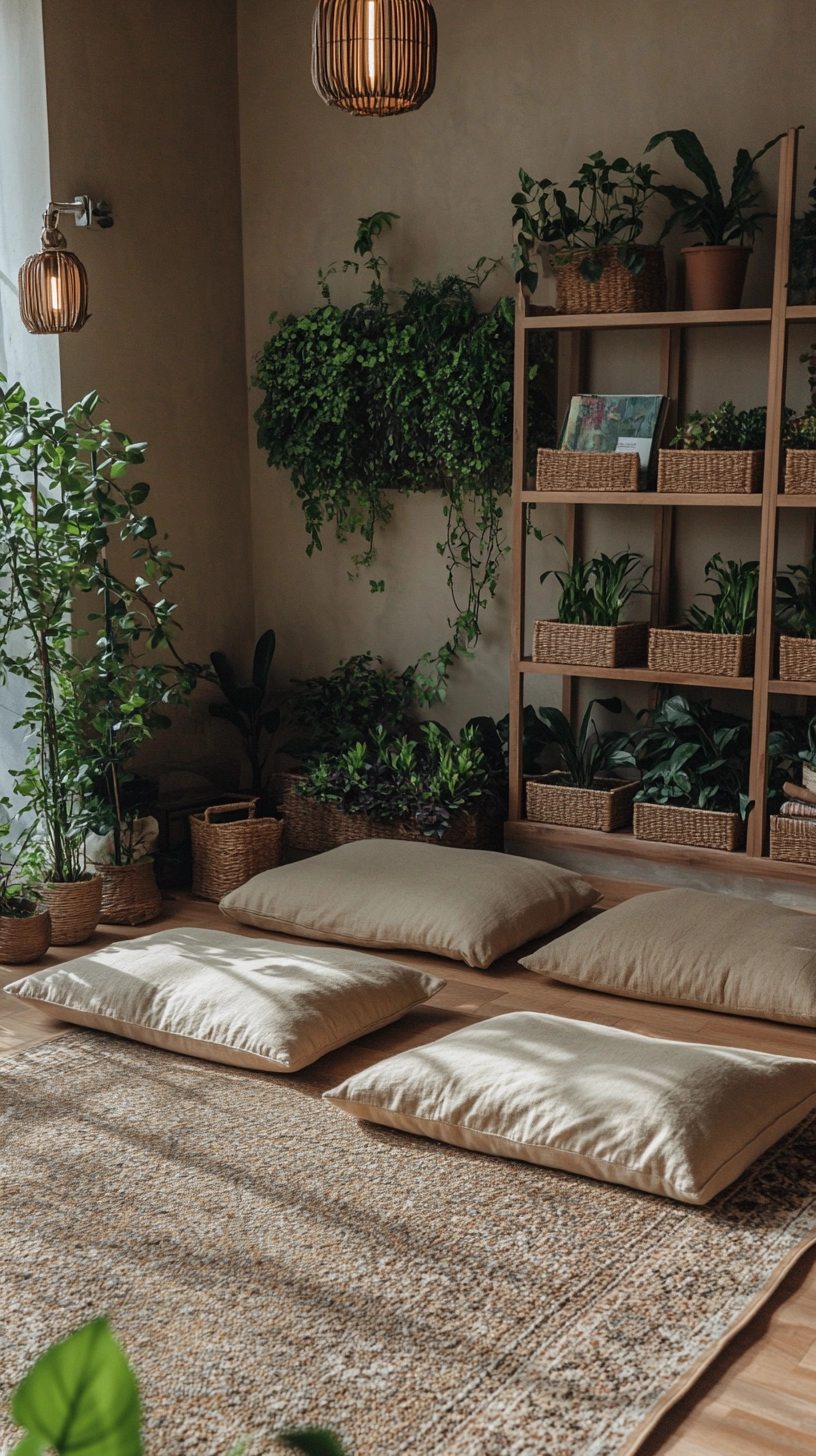 floor pillows reading nook 38