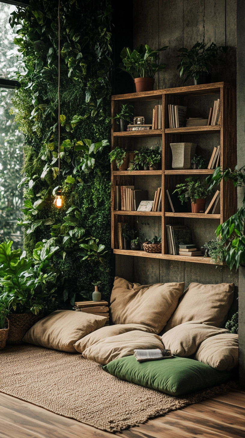 floor pillows reading nook 39