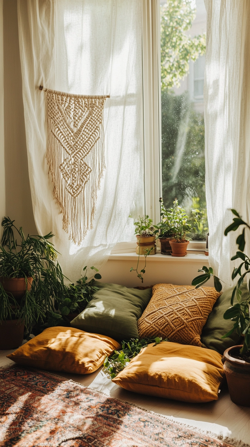 floor pillows reading nook 4