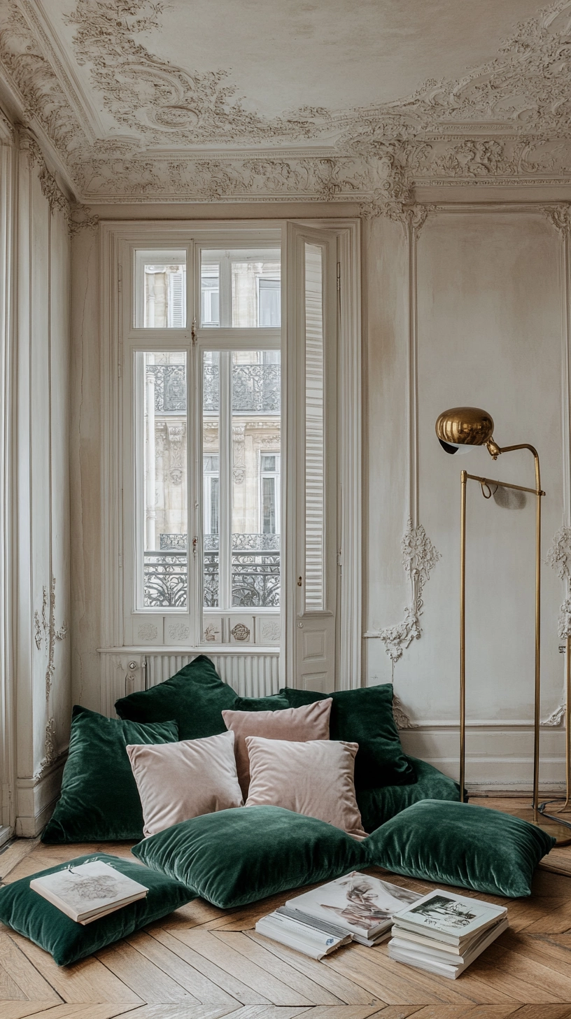 floor pillows reading nook 45