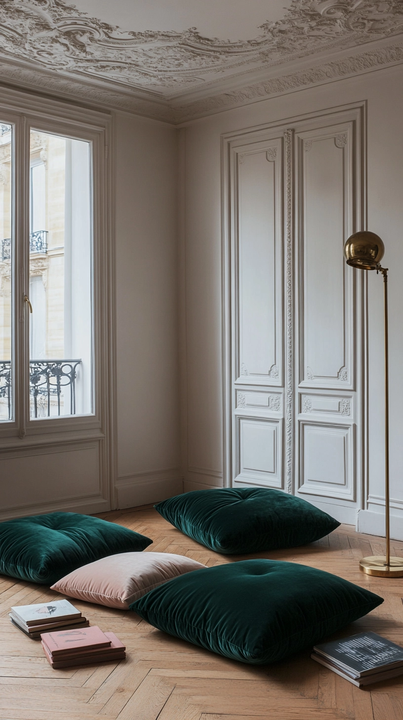 floor pillows reading nook 46