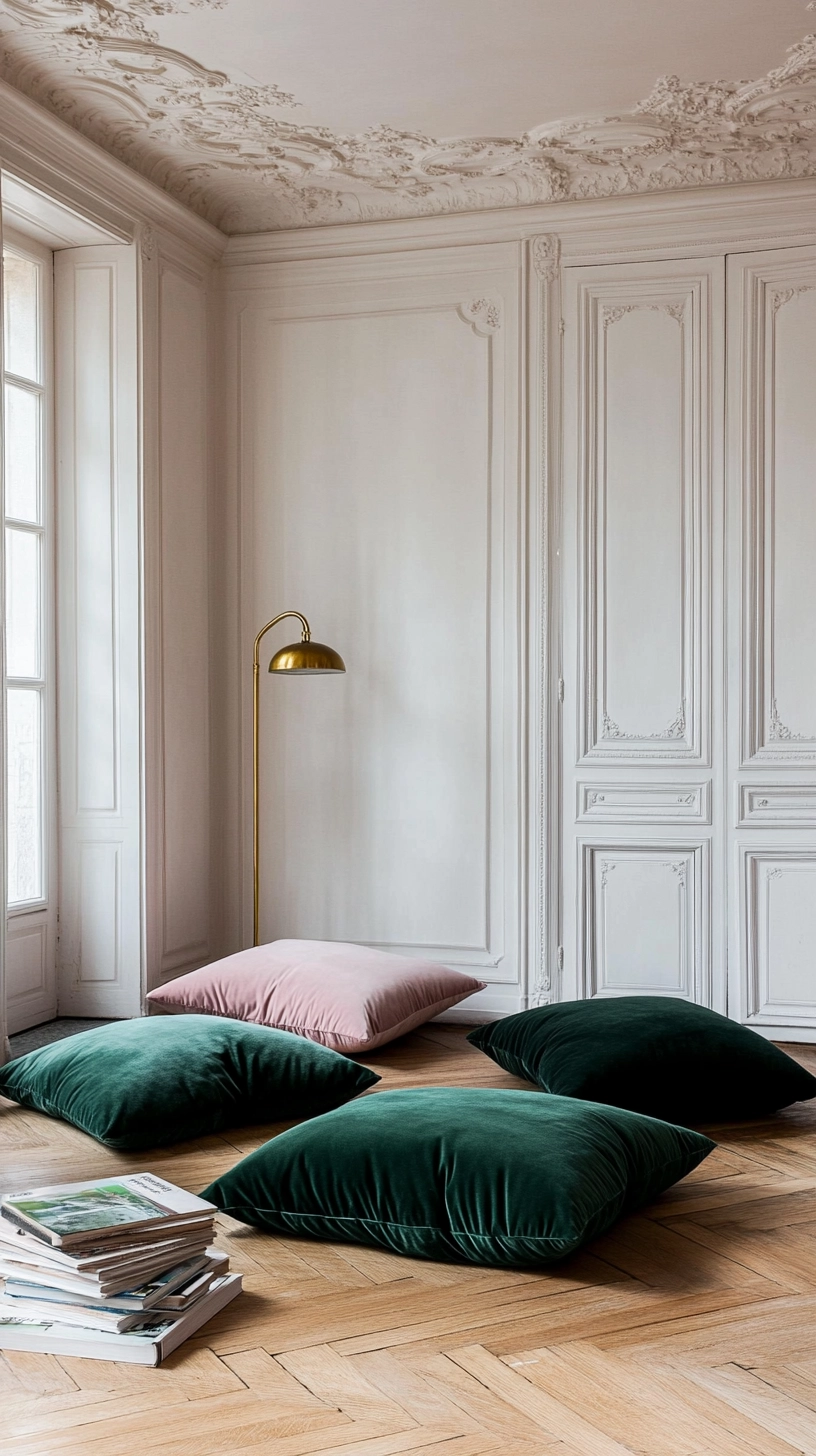 floor pillows reading nook 48