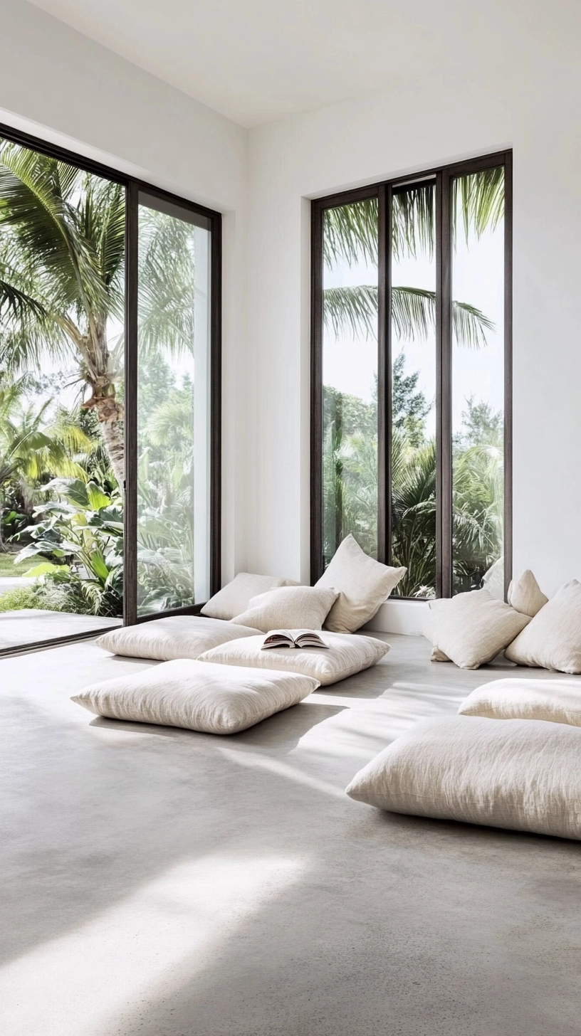 floor pillows reading nook 64