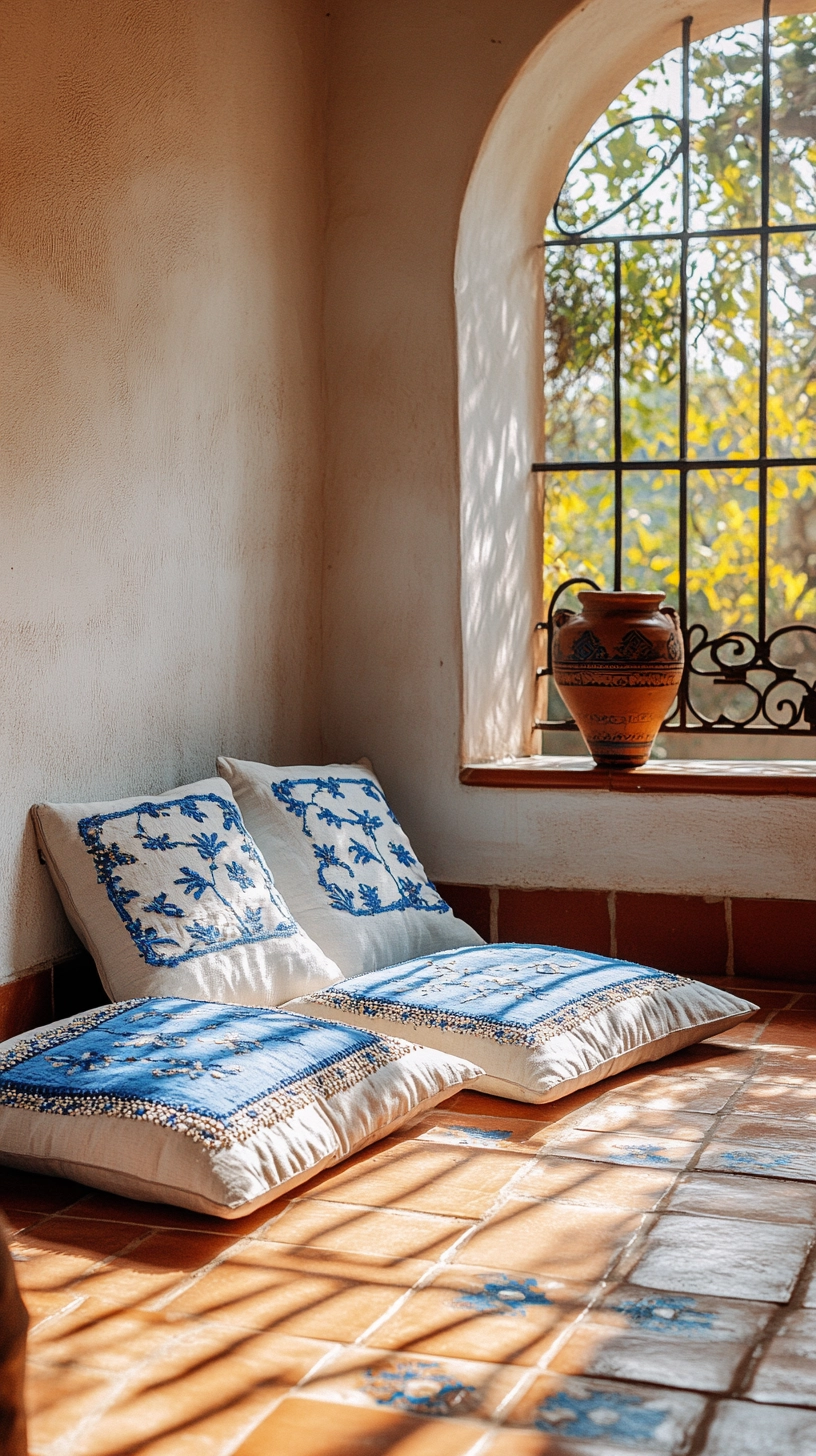 floor pillows reading nook 66