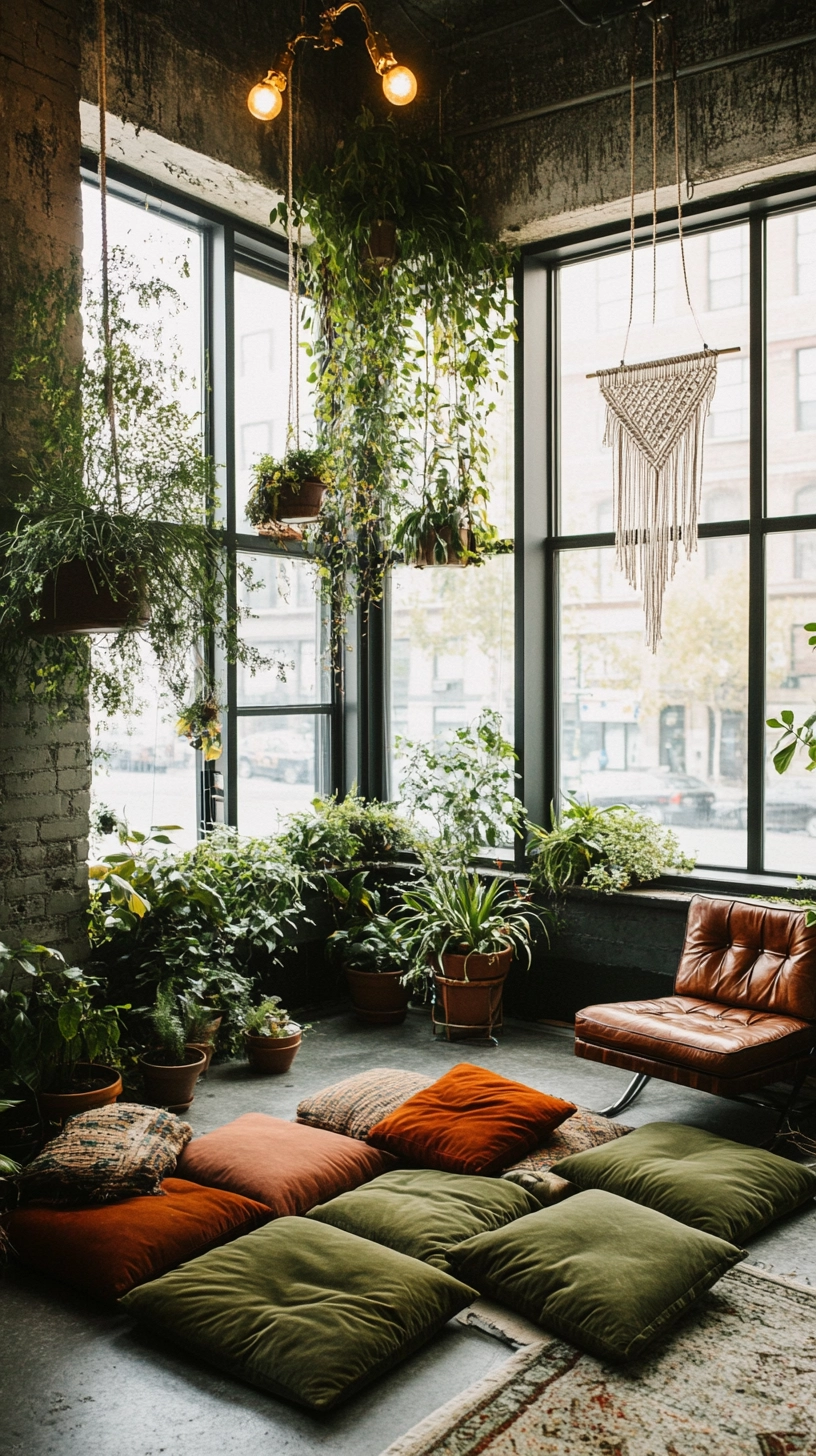 floor pillows reading nook 73
