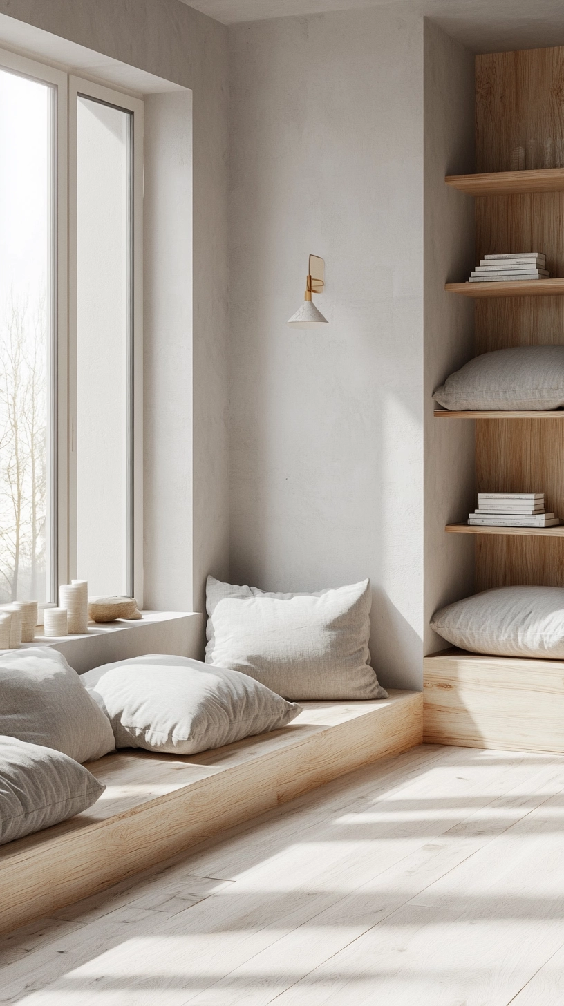 floor pillows reading nook 78