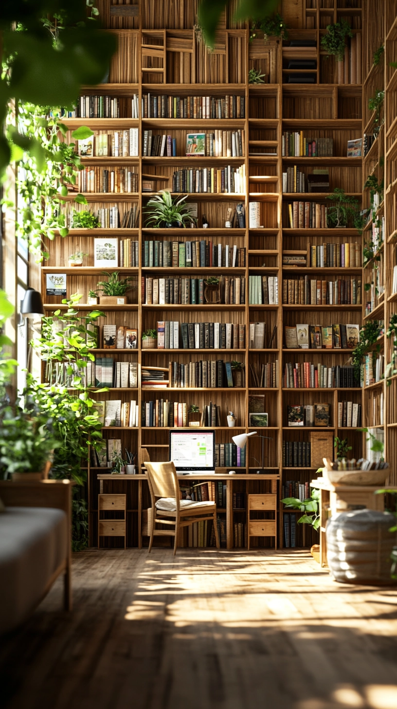 floor to ceiling bookshelves 33