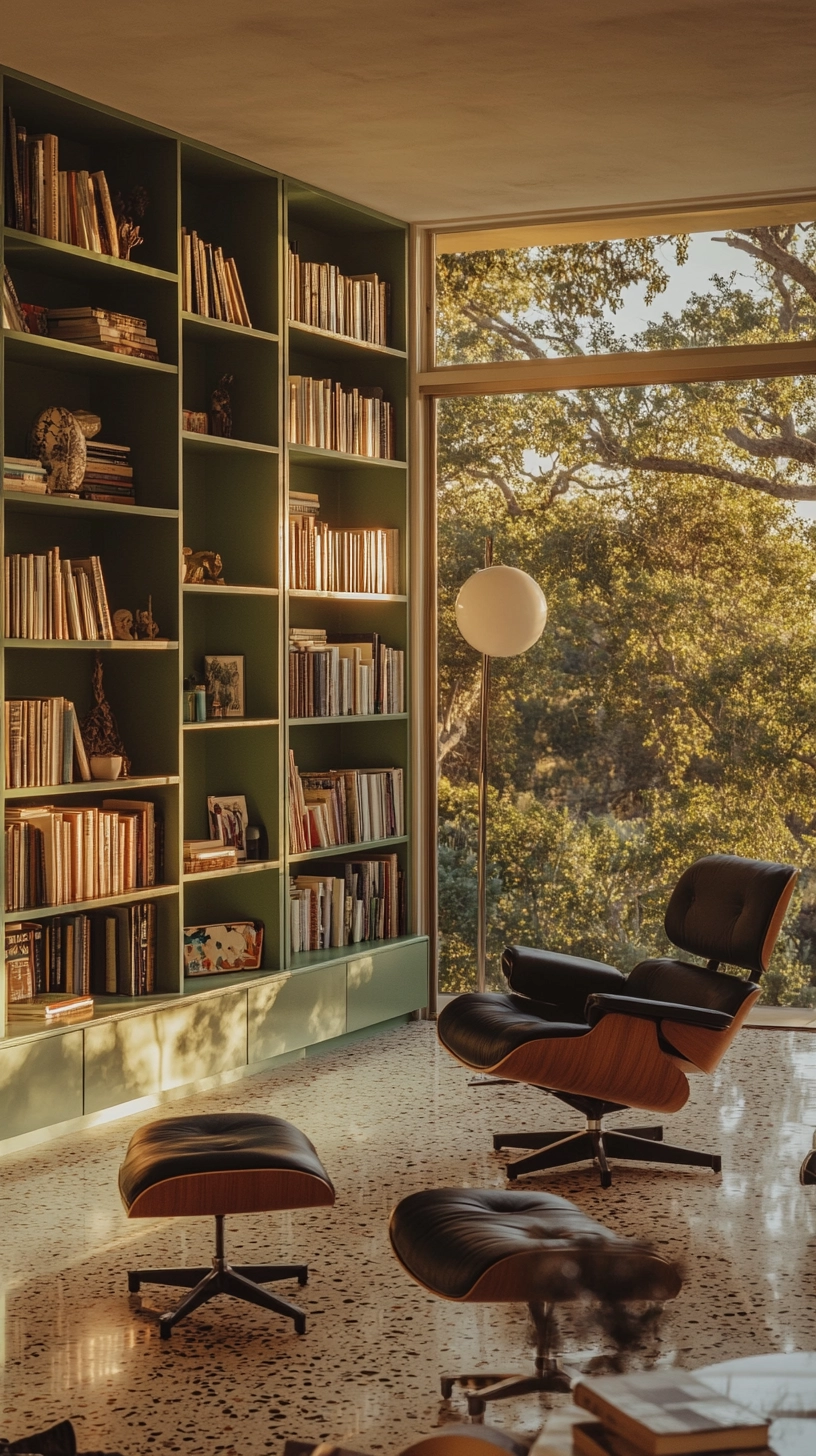 green built in bookshelves 74