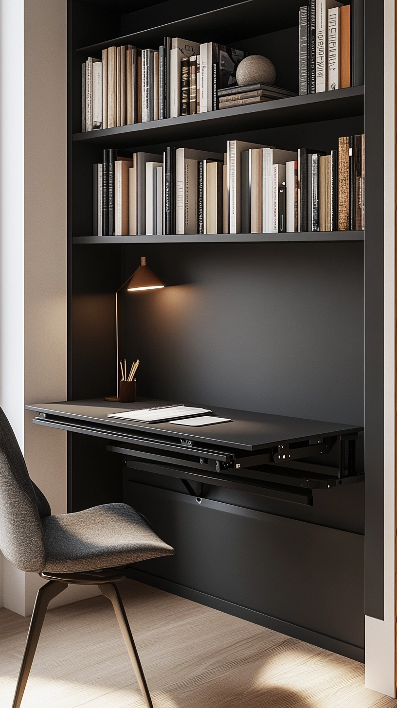 home office with bookshelves 11