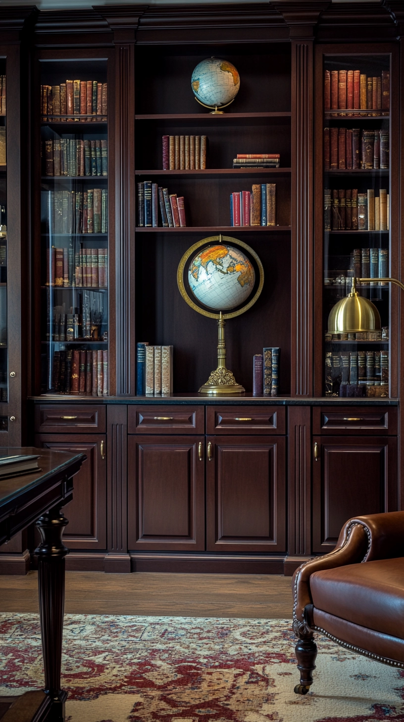 home office with bookshelves 35