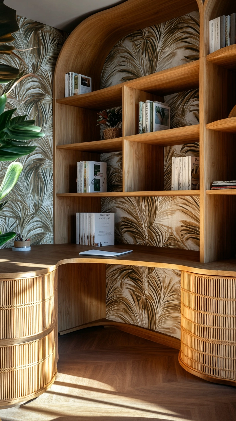 home office with bookshelves 56