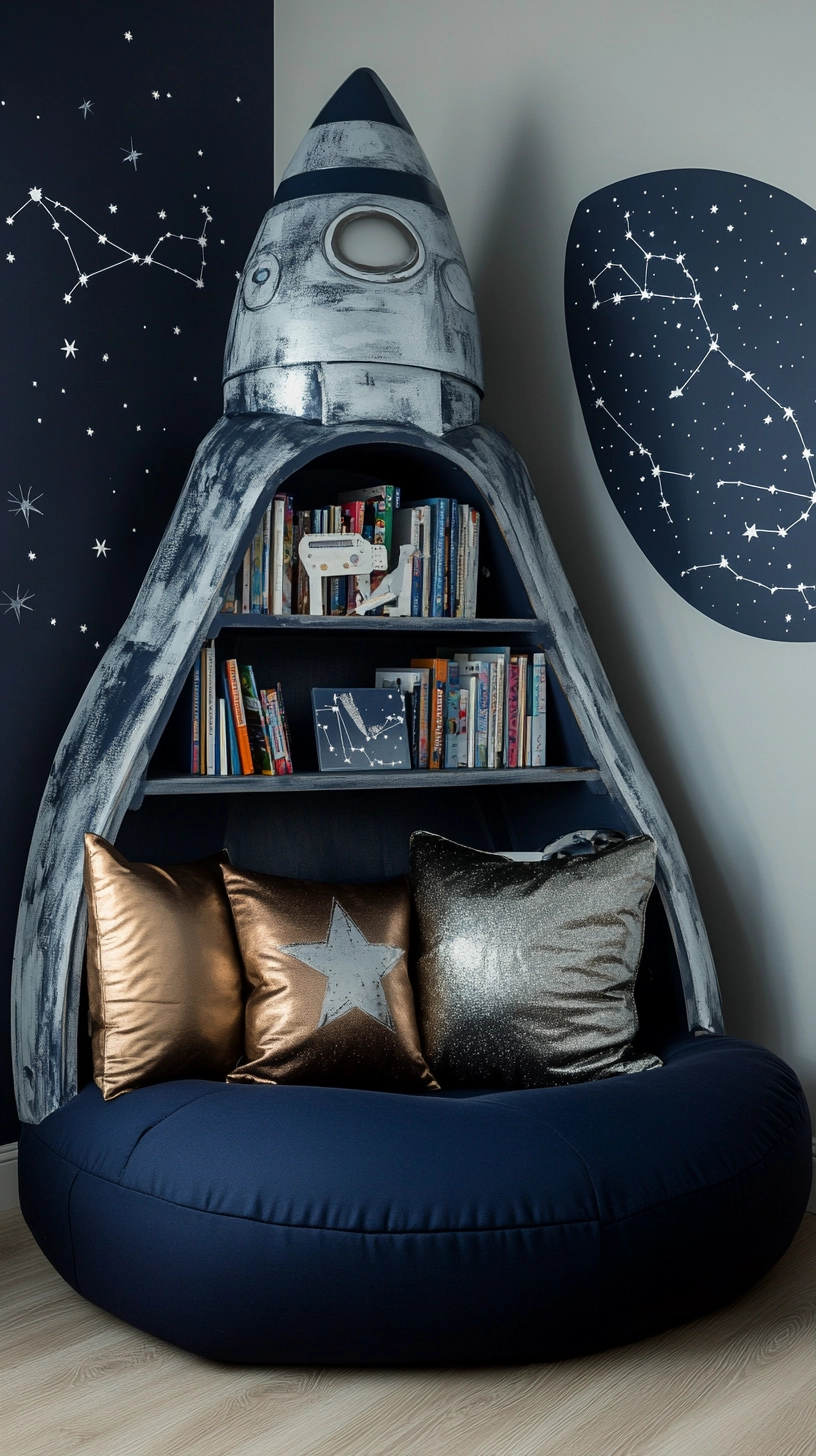 kids room reading nook 64