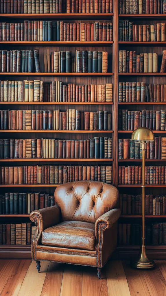 library bookshelves aesthetic 1