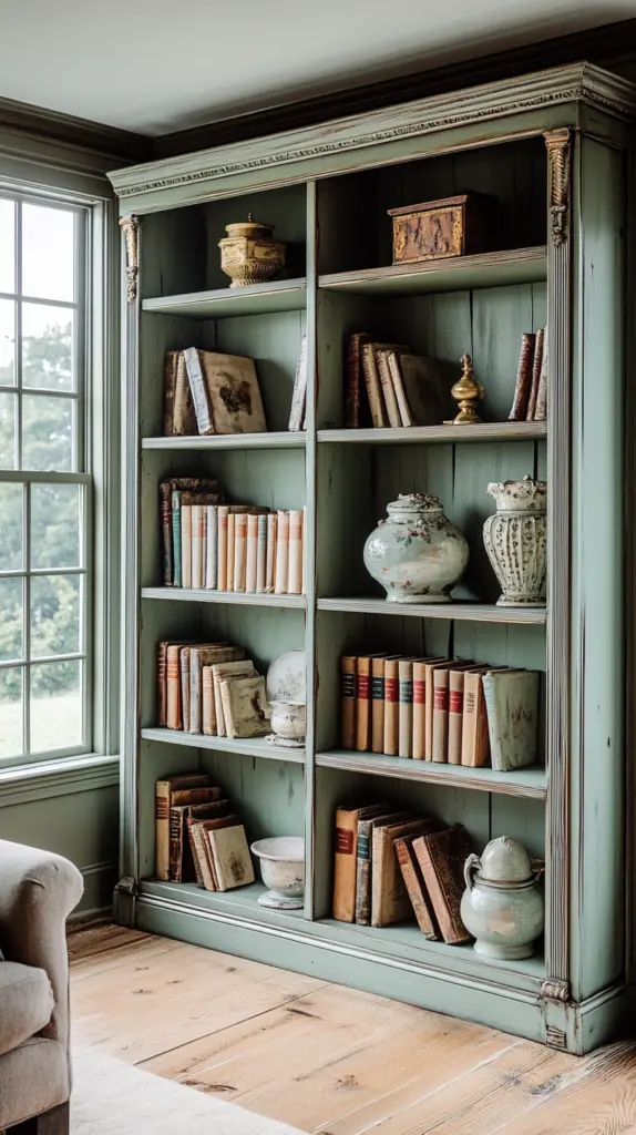 painted bookshelves 1