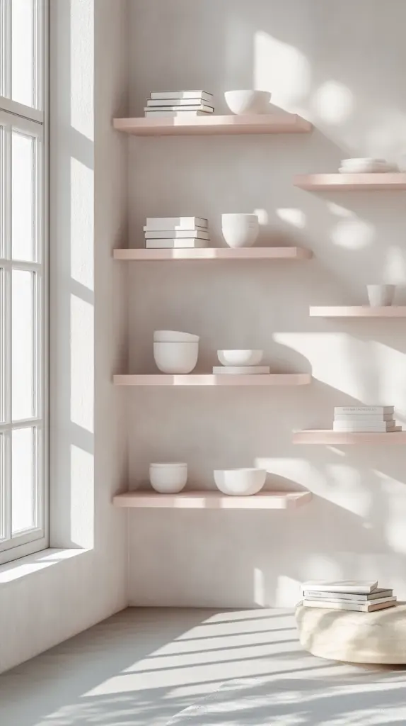 pink bookshelves 1