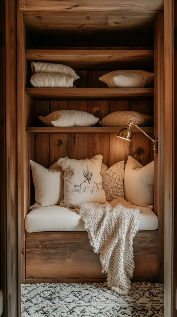 reading nook in closet 1