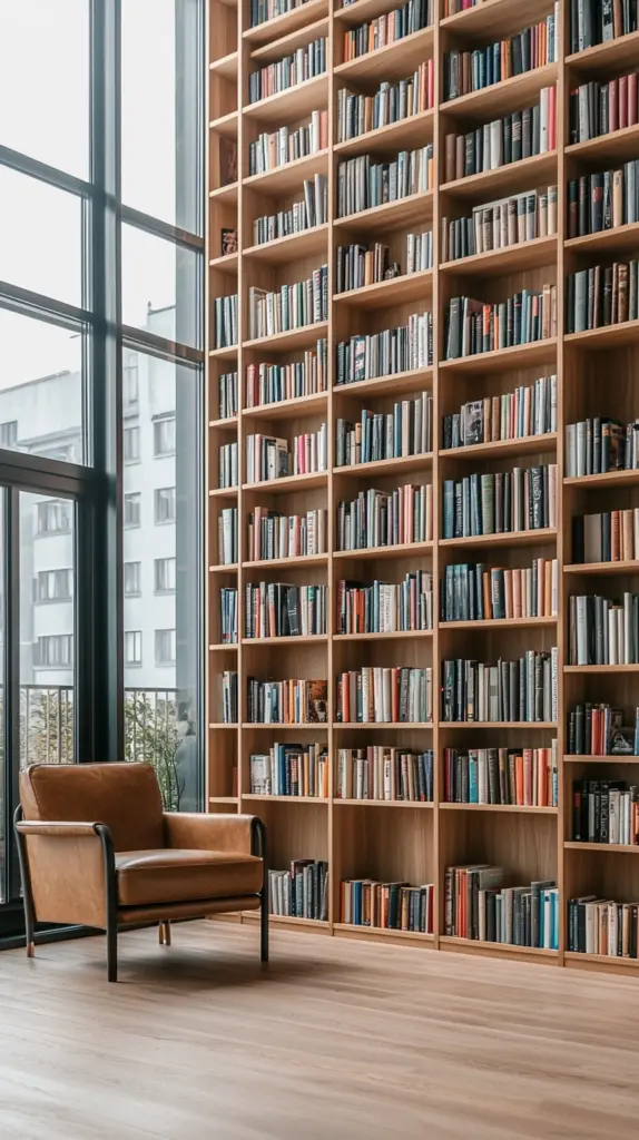 room with bookshelves 1