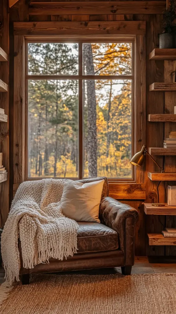 rustic reading nook 1