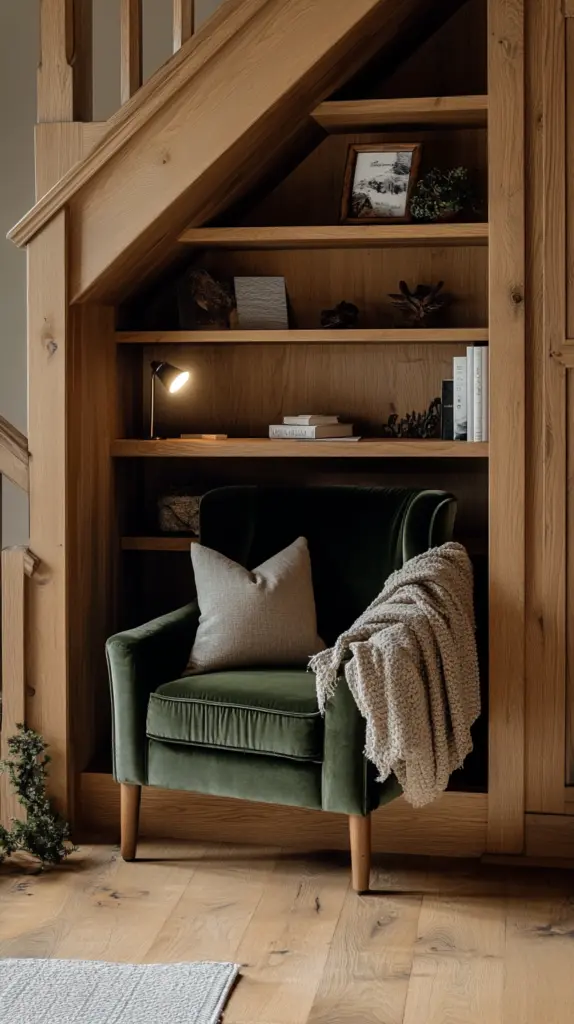 under the stairs reading nook 1