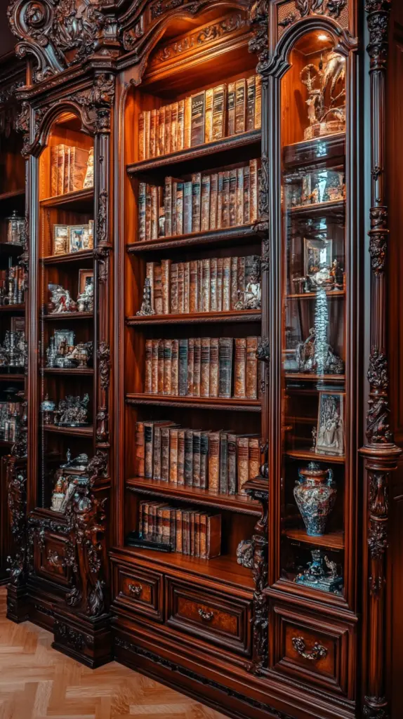 vintage bookshelves 1