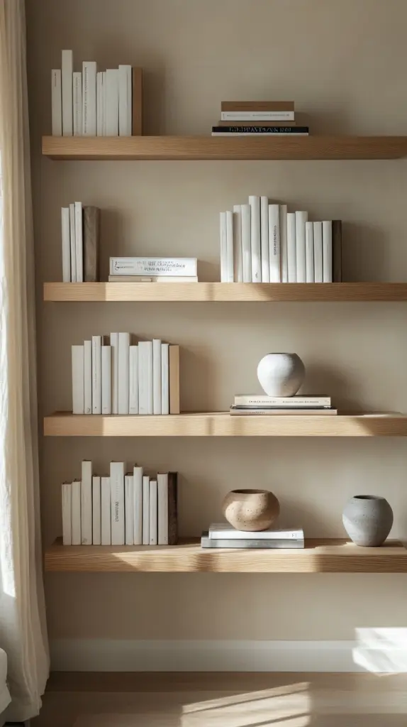 wall bookshelves aesthetic 1