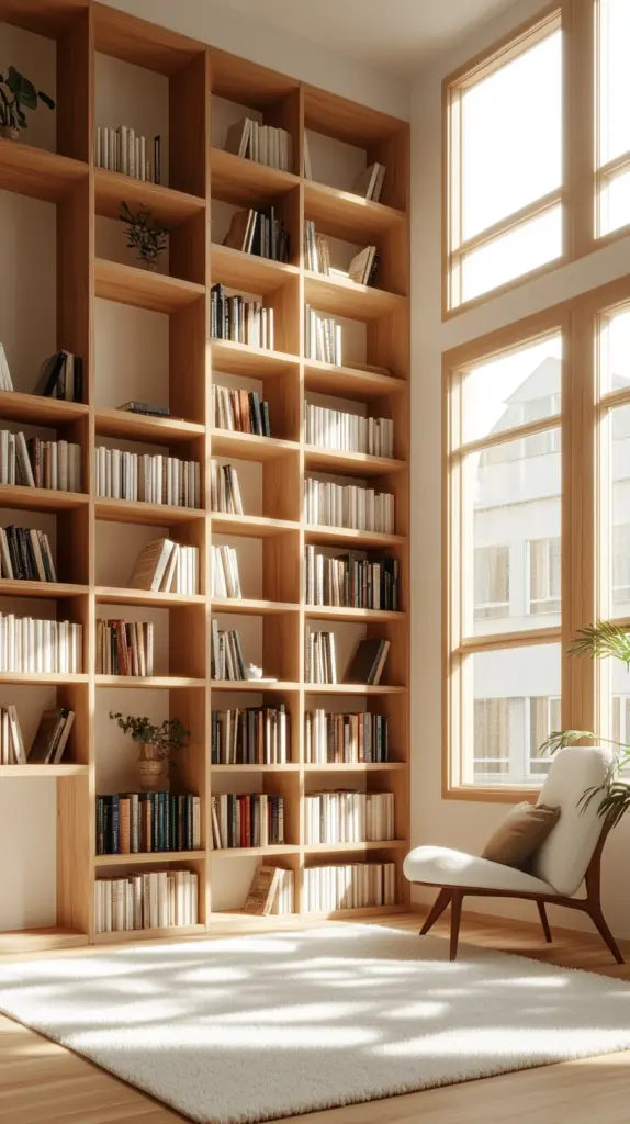 wooden bookshelves 1